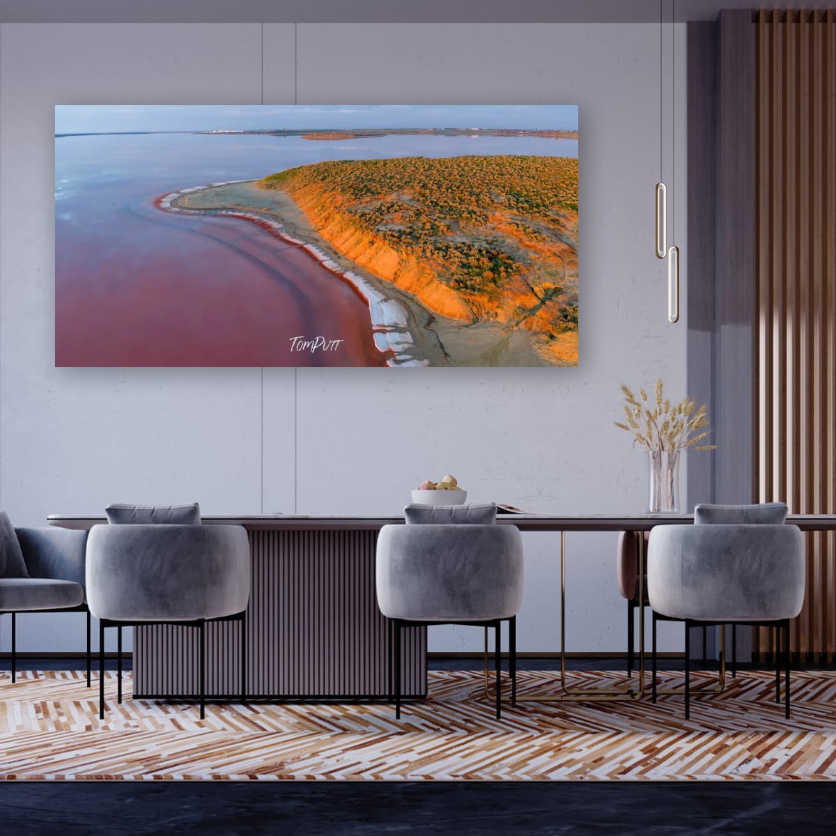 Red Shoreline Panorama