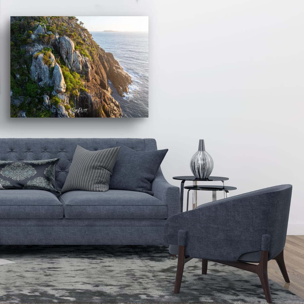 Sunlit Cliffs of Nelson Bay