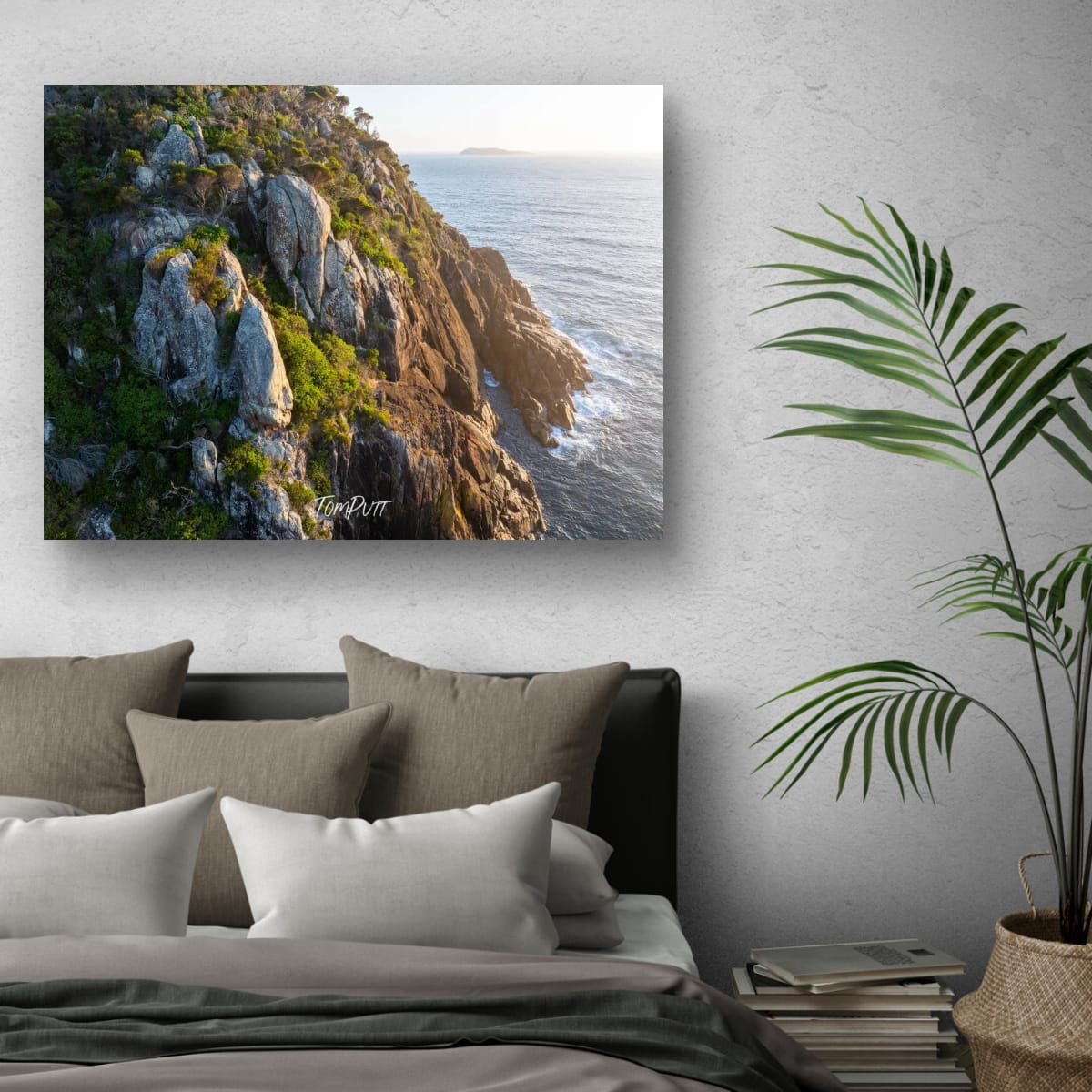 Sunlit Cliffs of Nelson Bay