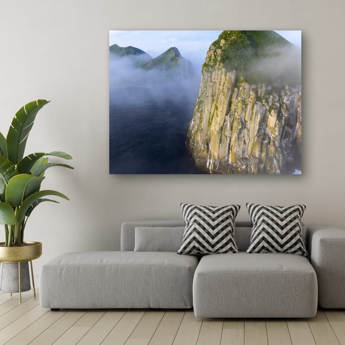 Fog-Swept Bluff