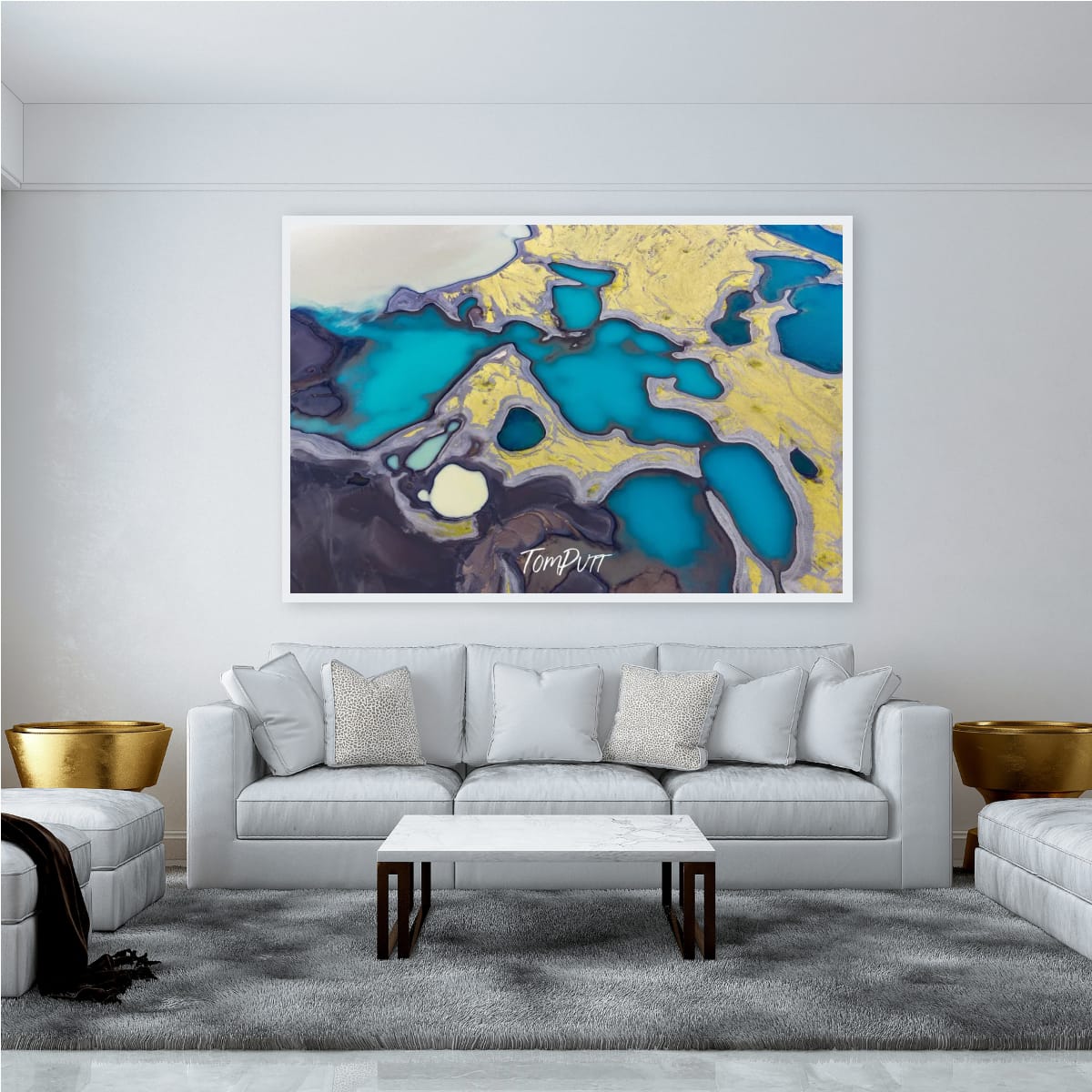 Abstraction in Blue and Gold