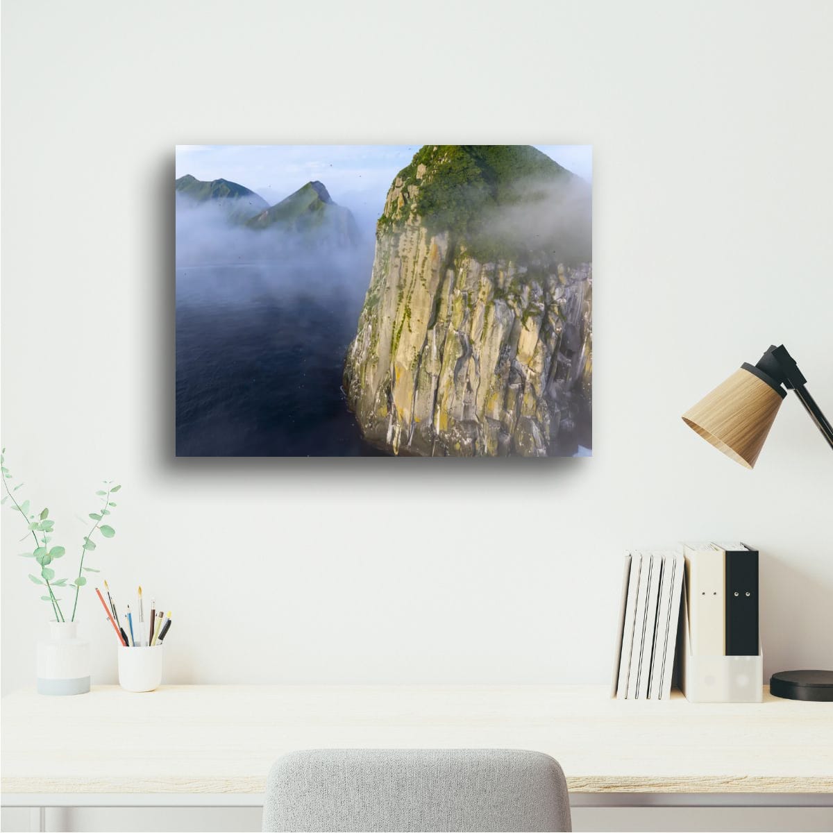 Fog-Swept Bluff