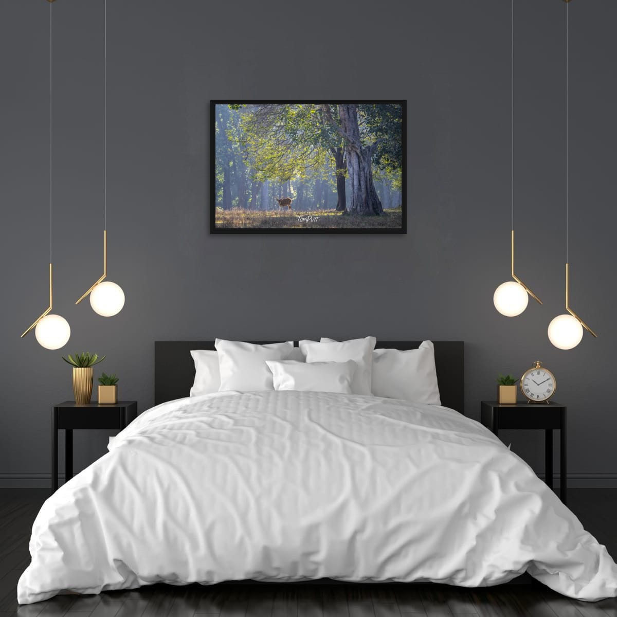 Spotted Deer in the Mist