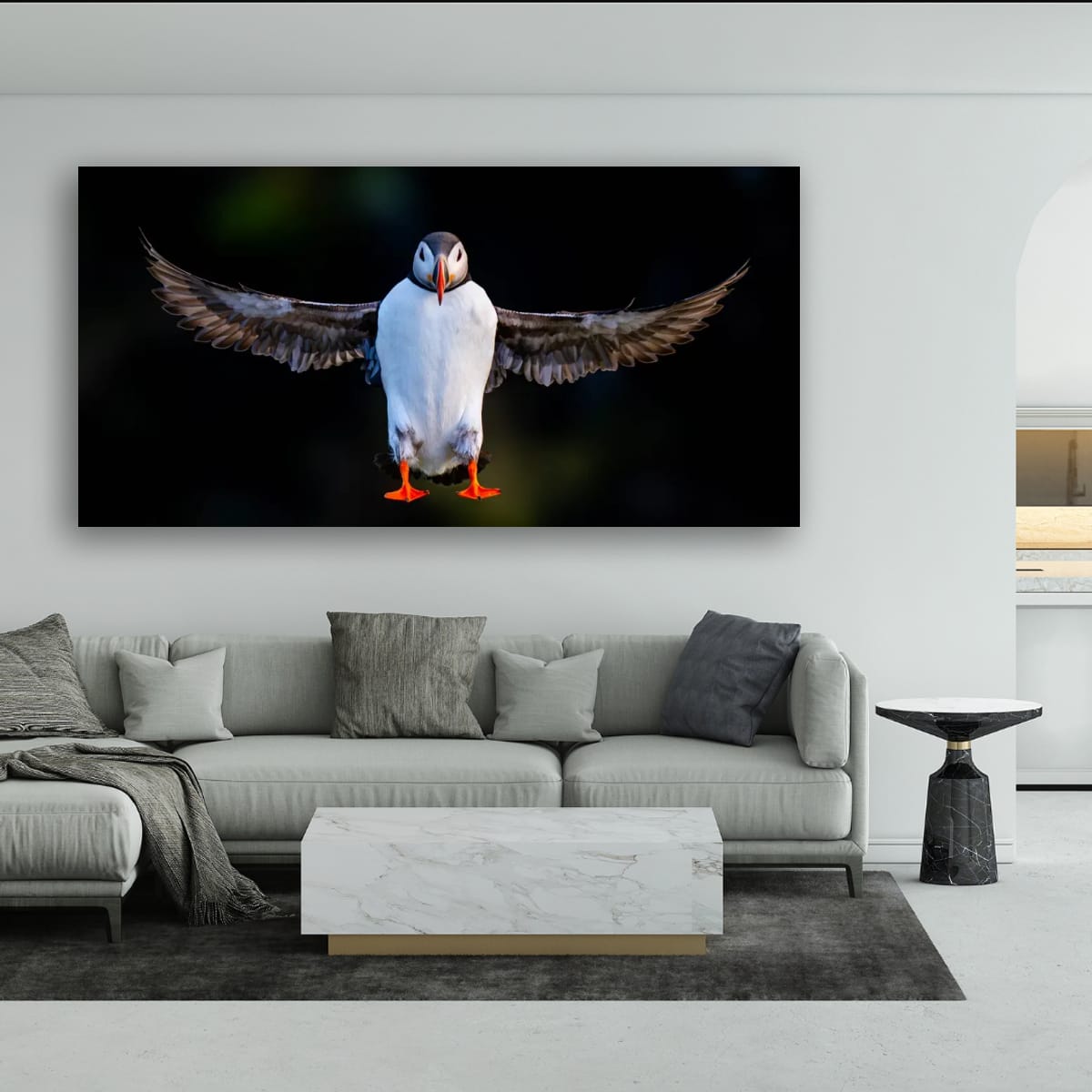 Levitating Atlantic Puffin