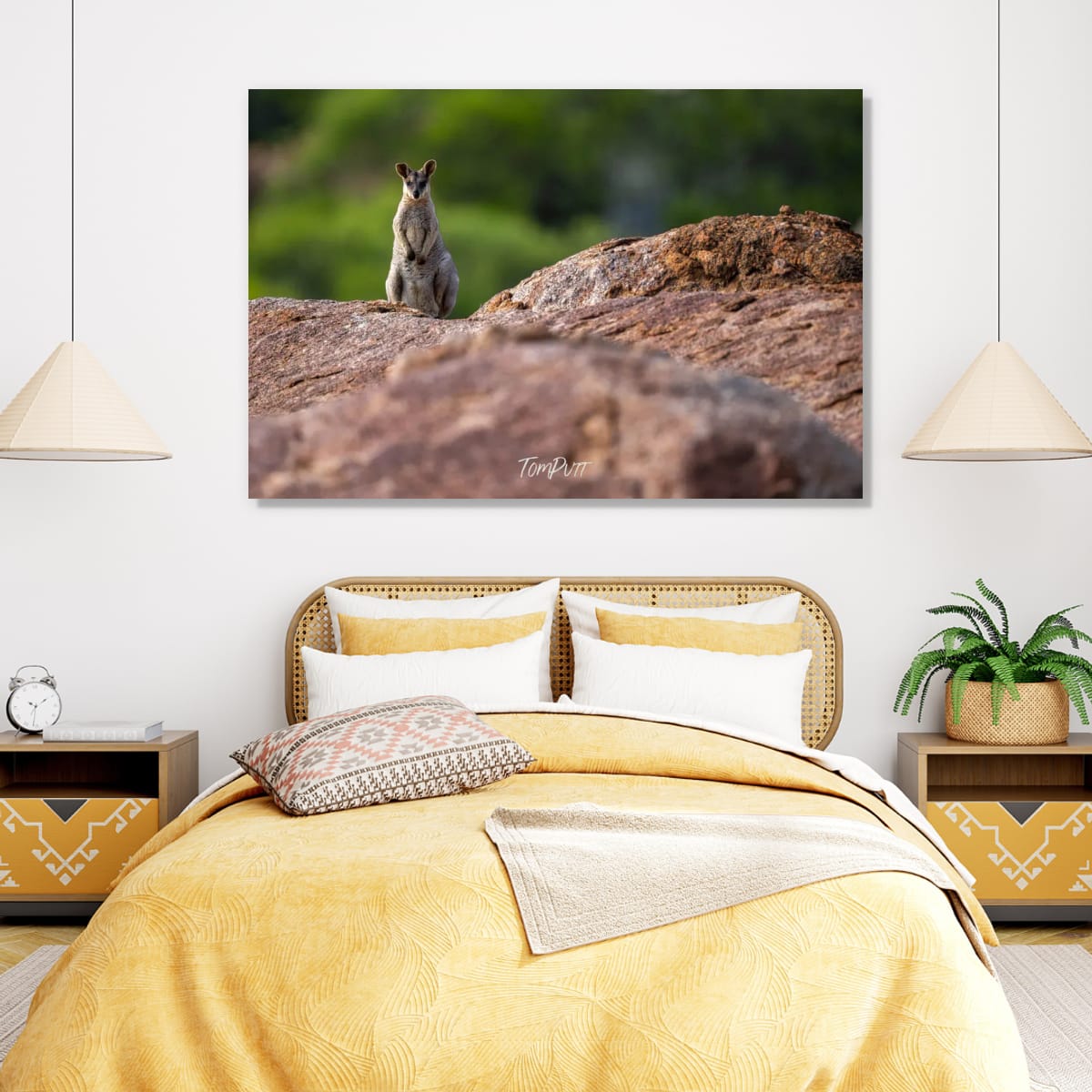 Upright. Purple-Necked Rock Wallaby