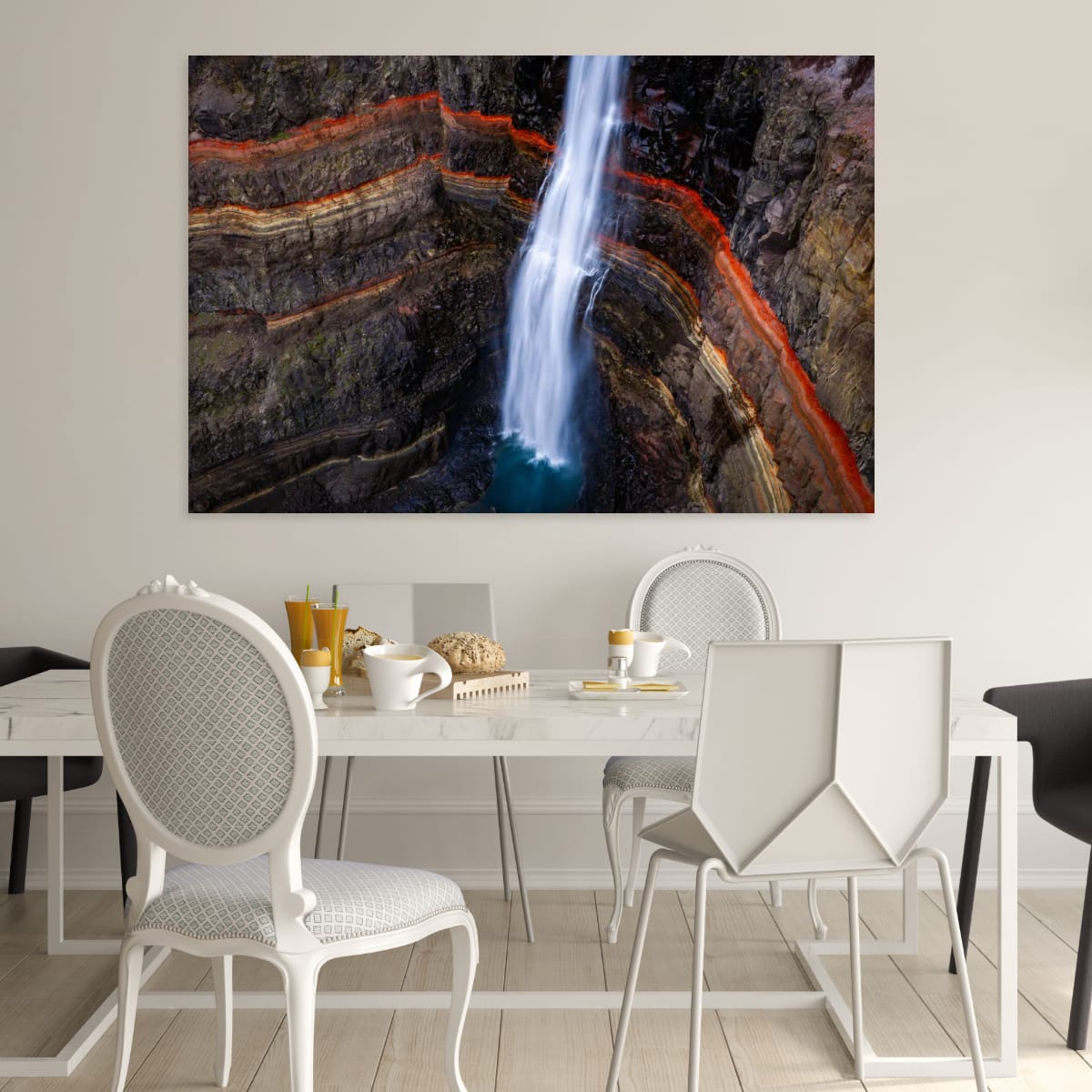 Crimson Strata Falls