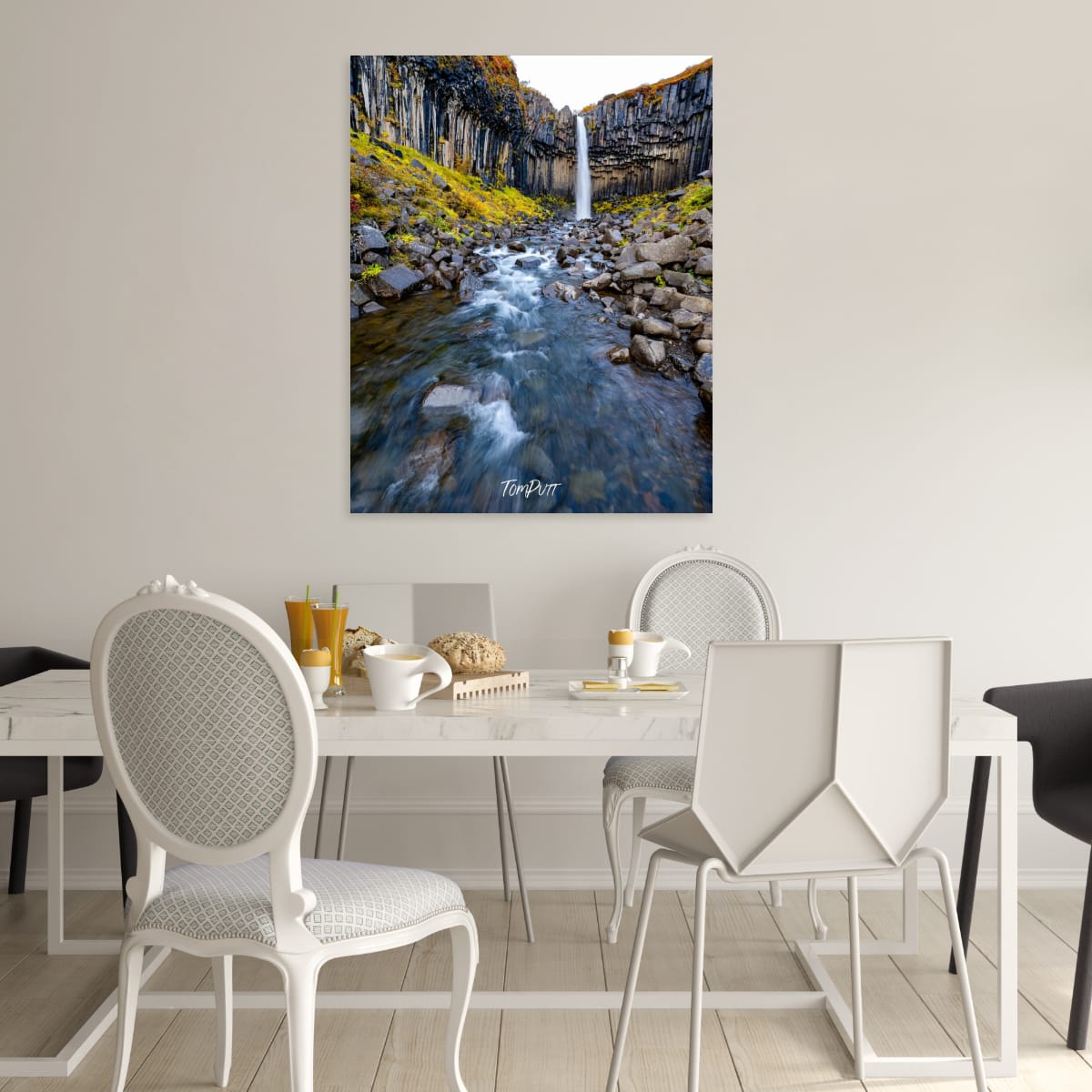 Waterfall Svartifoss, Iceland