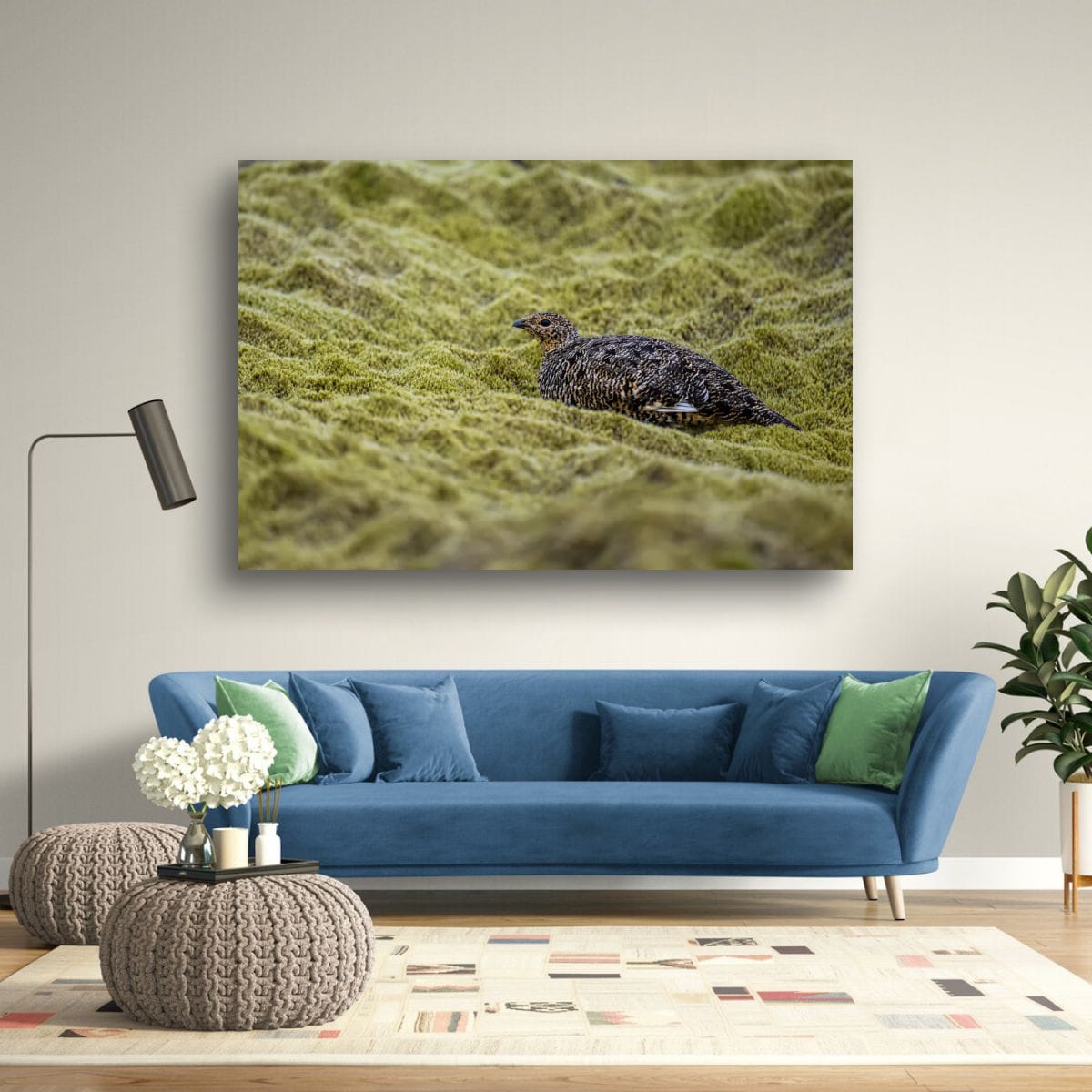 Green Waves. Rock Ptarmigan