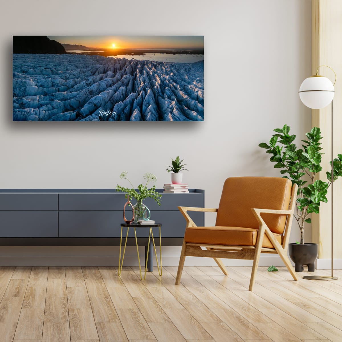 Panoramic Sunset Over Fjallsárlón, Iceland