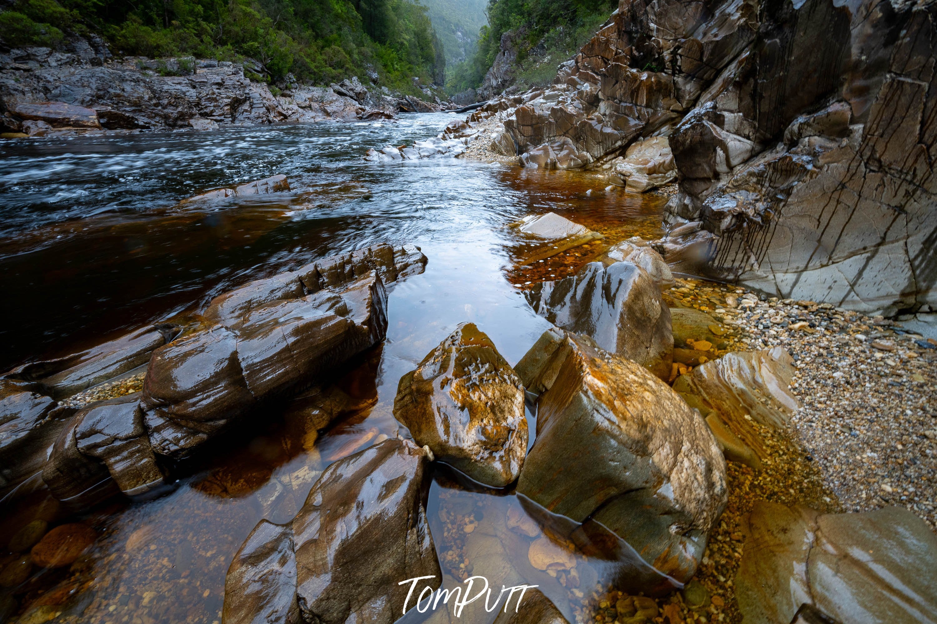 Polished Rocks, The Franklin River, Tasmania