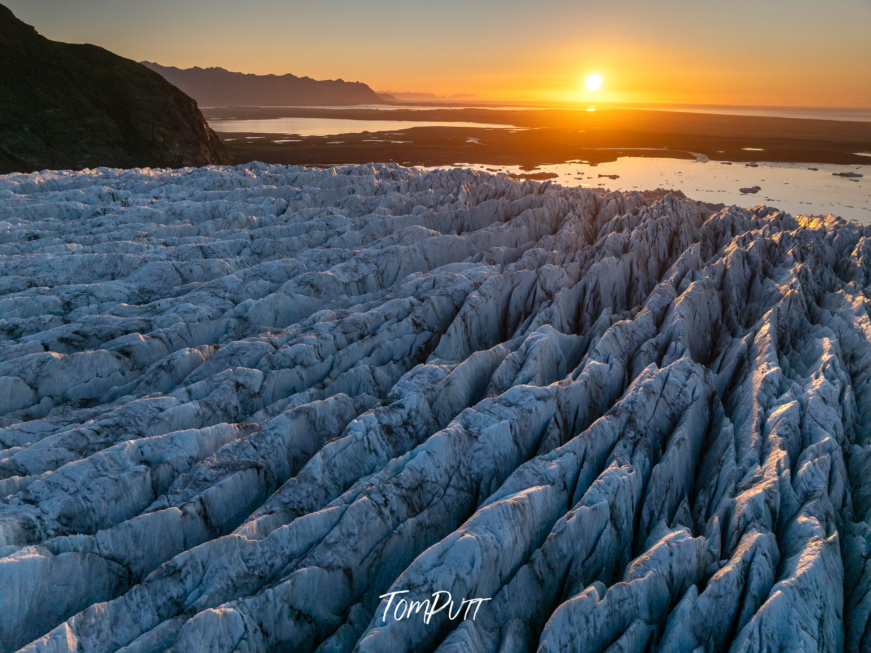 Sunset Over Lake Fjallsárlón, Iceland