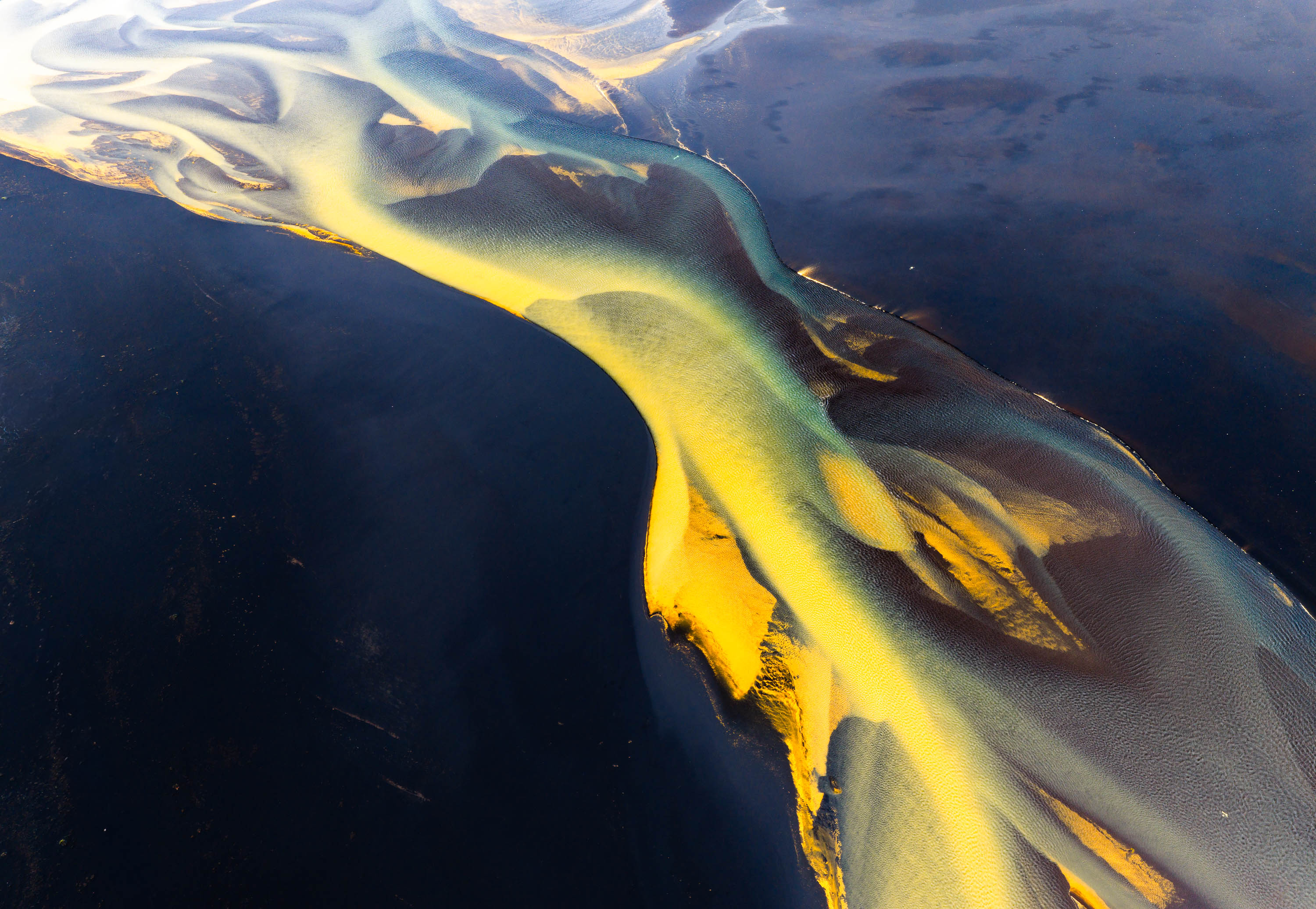 Ribbons of Gold and Blue