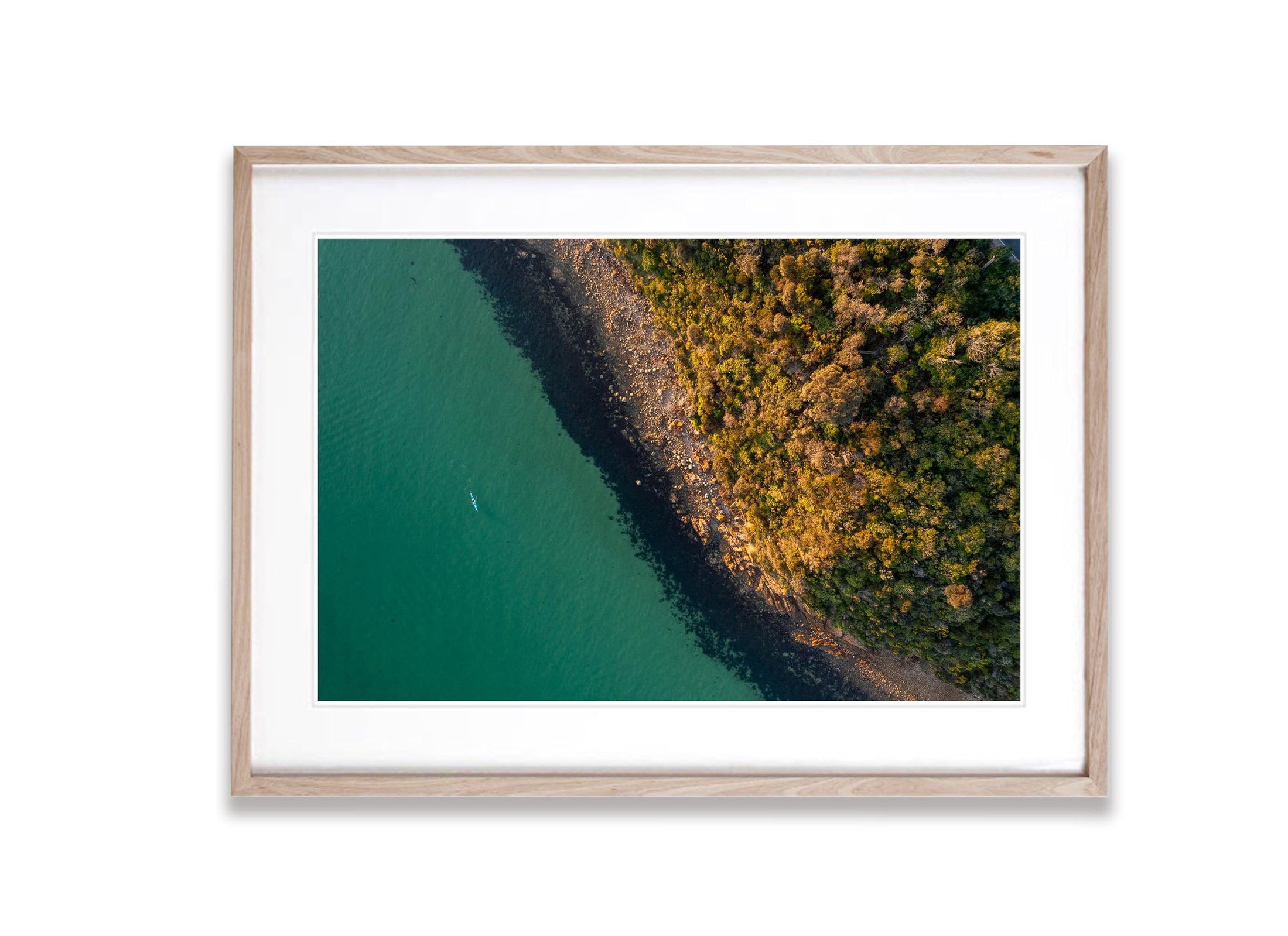 Kayaker from above near Martha Point