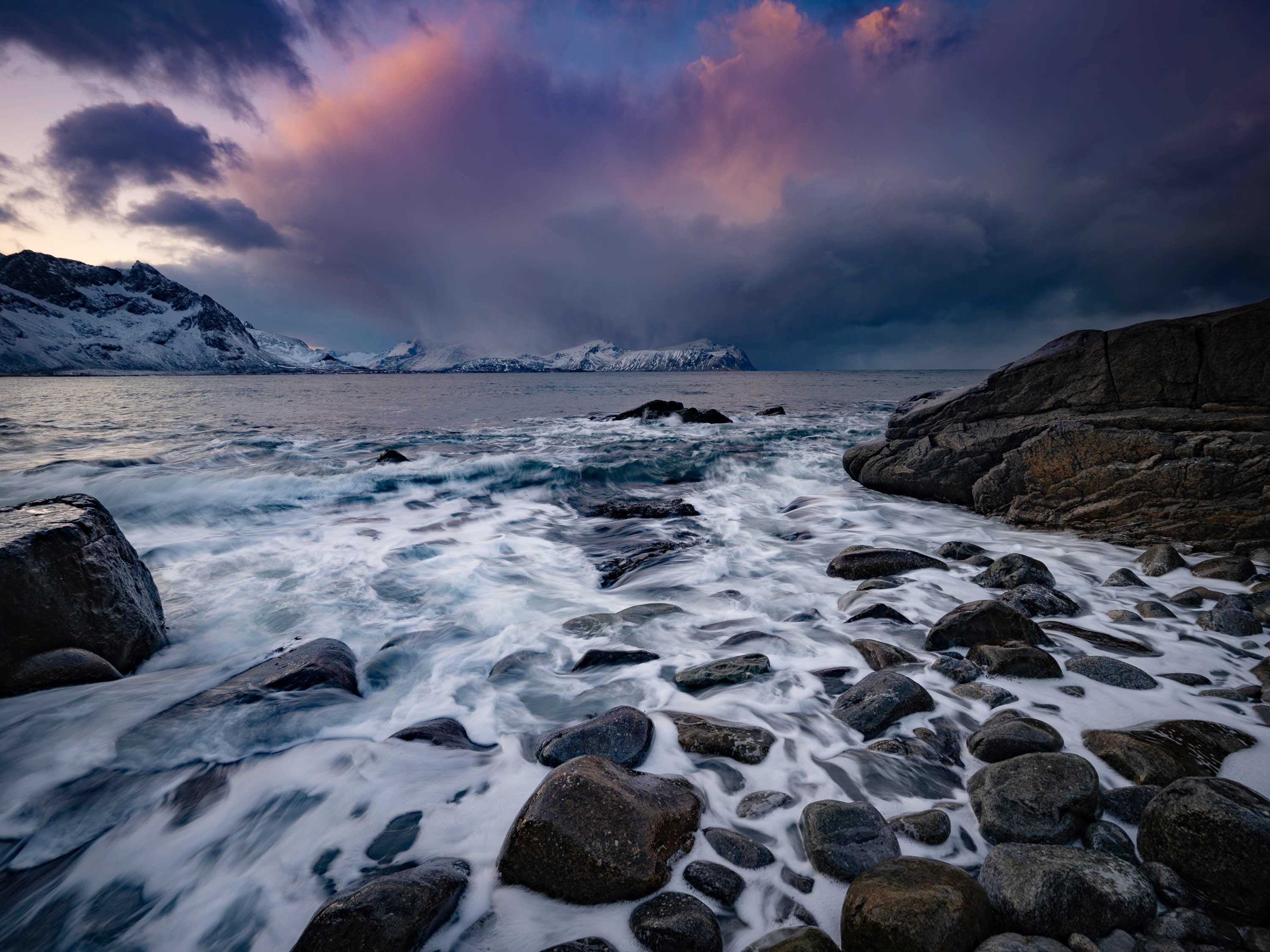 Snow Storm, Lofoten, Norway