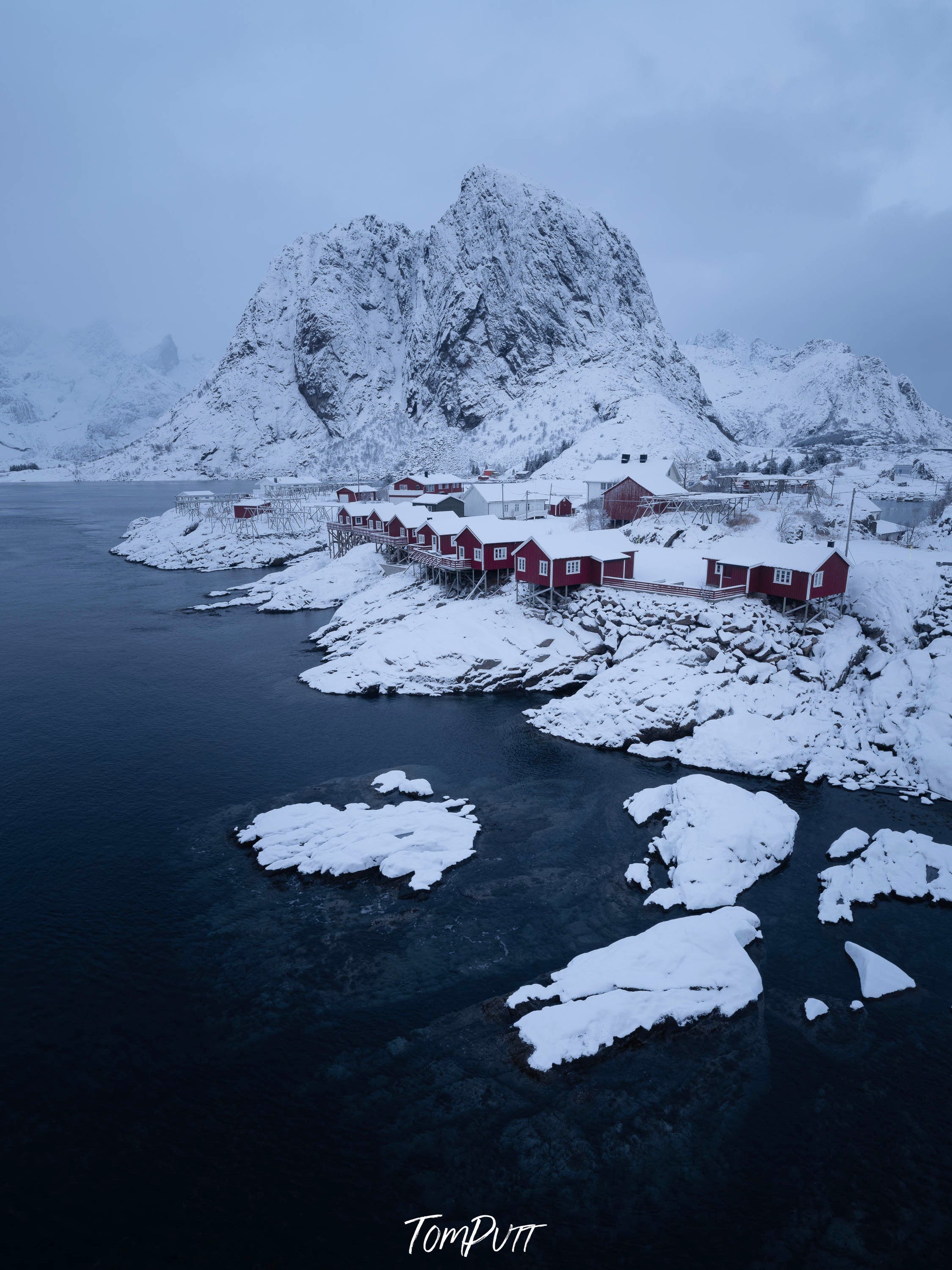 Reine under snow, Lofoten, Norway