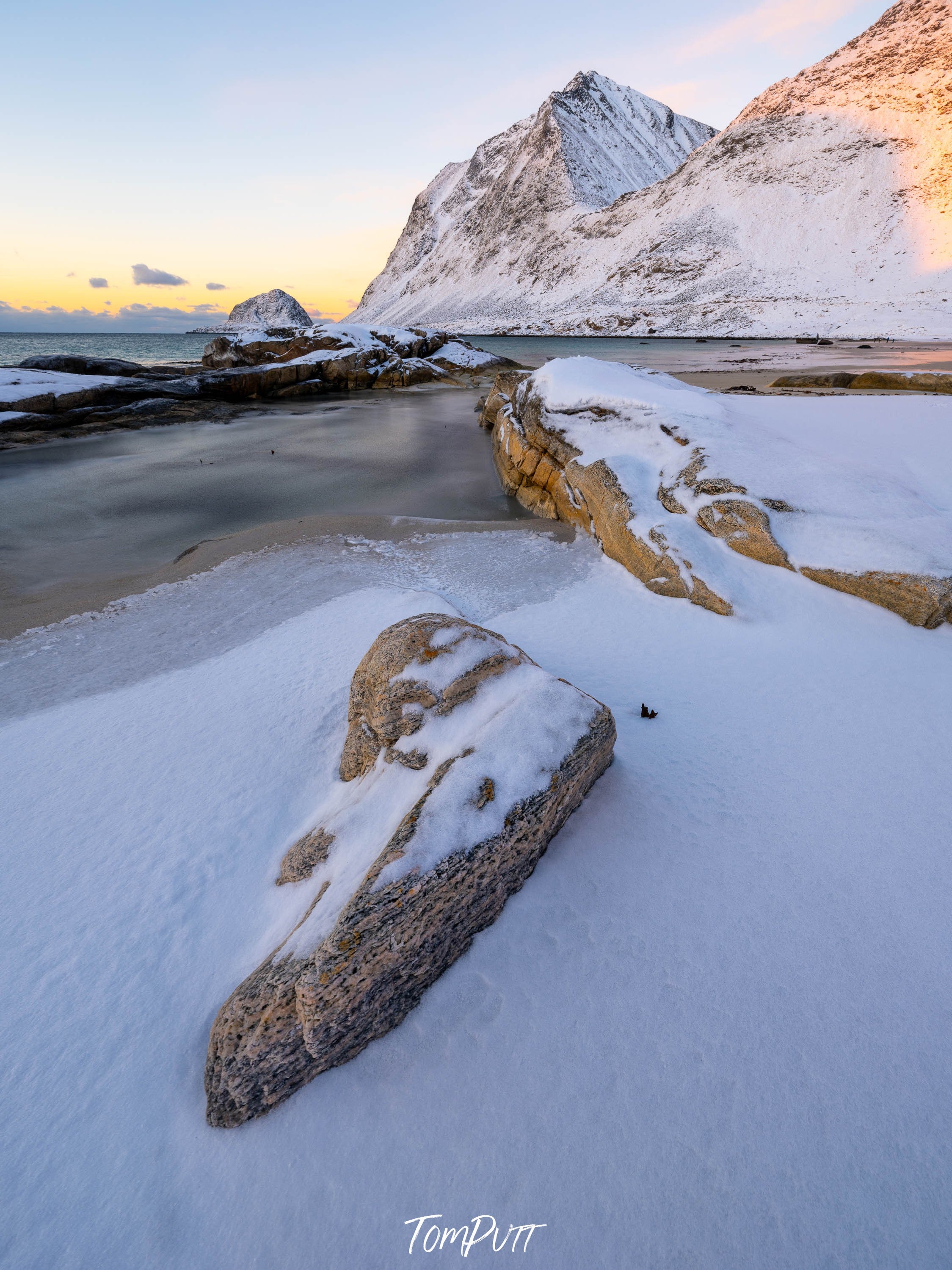 Frozen Beaches, Lofoten, Norway