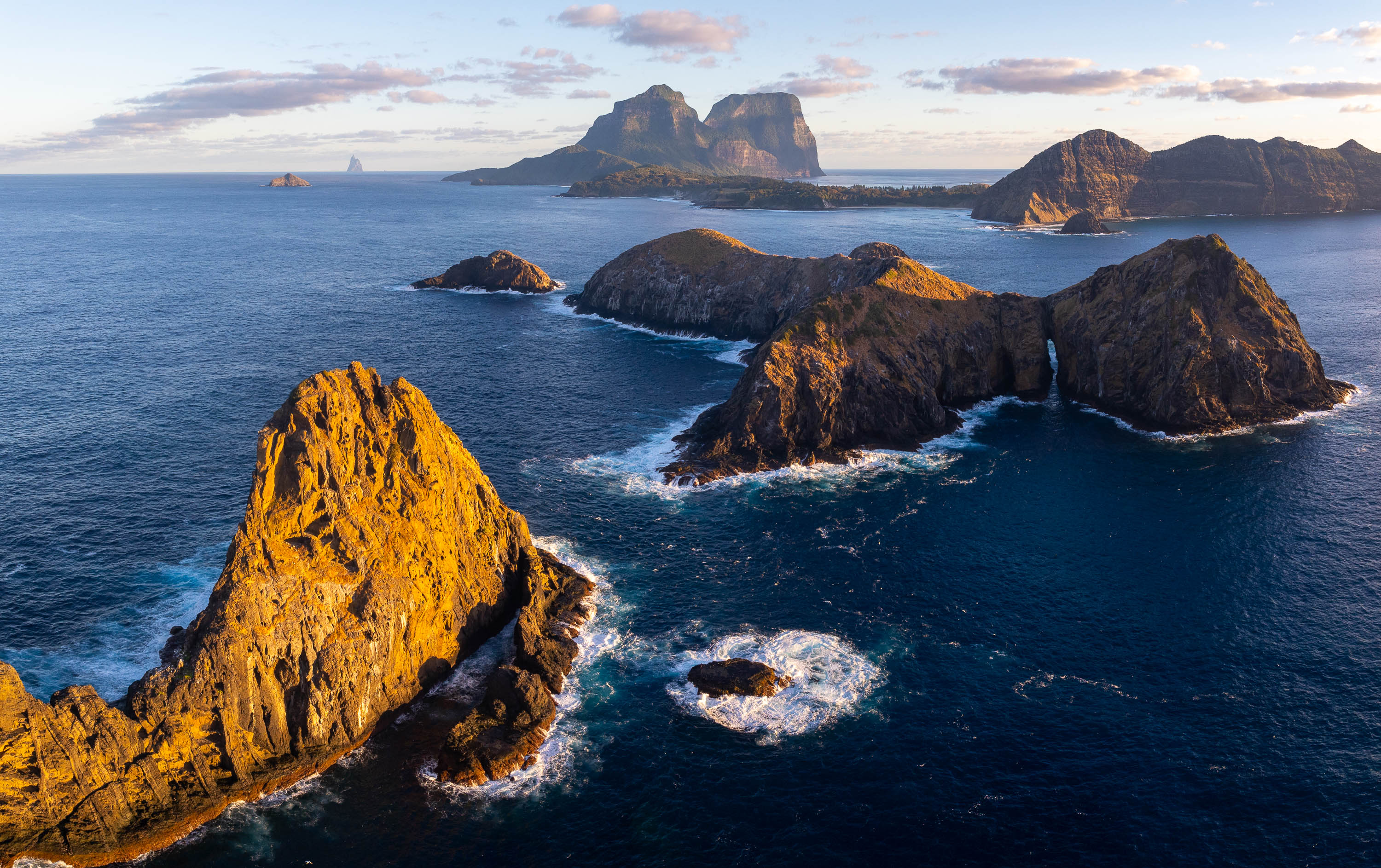 Sunset over the Admiralty Group, Lord Howe Island