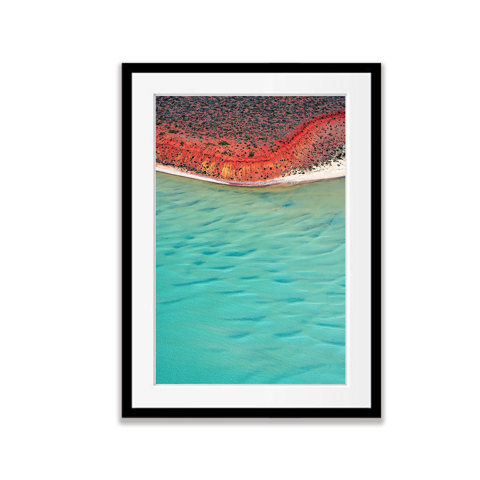 Red Coastline, Shark Bay, WA Aerial