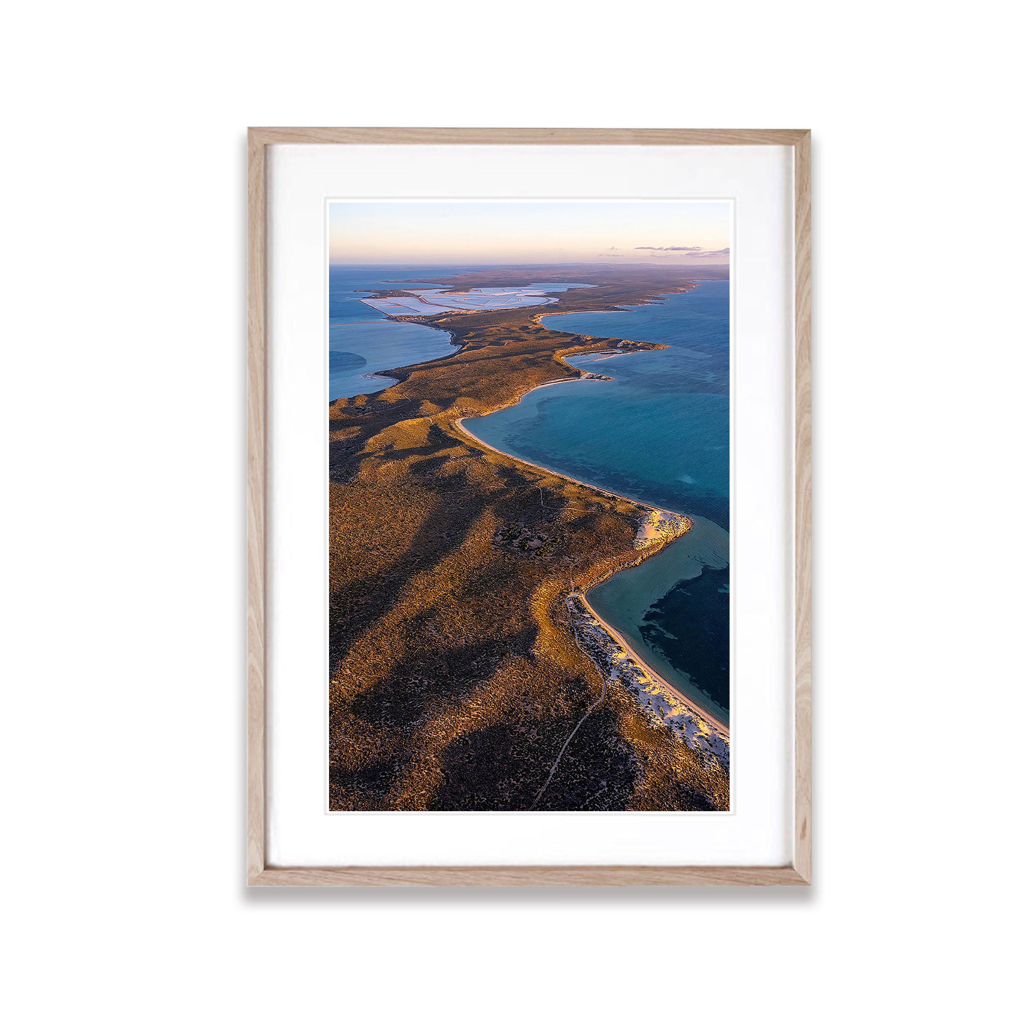 Saltworks Coastline, Shark Bay, WA Aerial