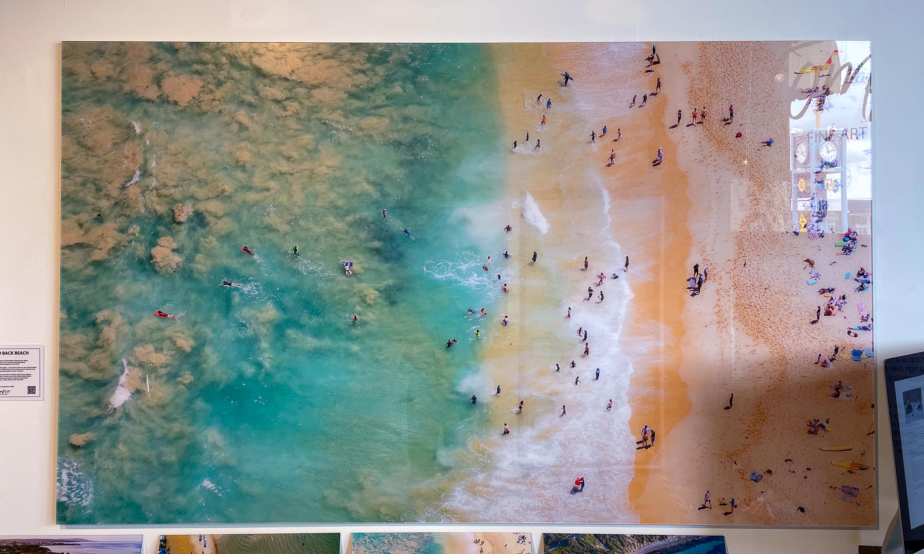 ARTWORK INSTOCK -  Sorrento Back Beach, Mornington Peninsula, Victoria - 200 x 100cms Framed White Print PICKUP TODAY!