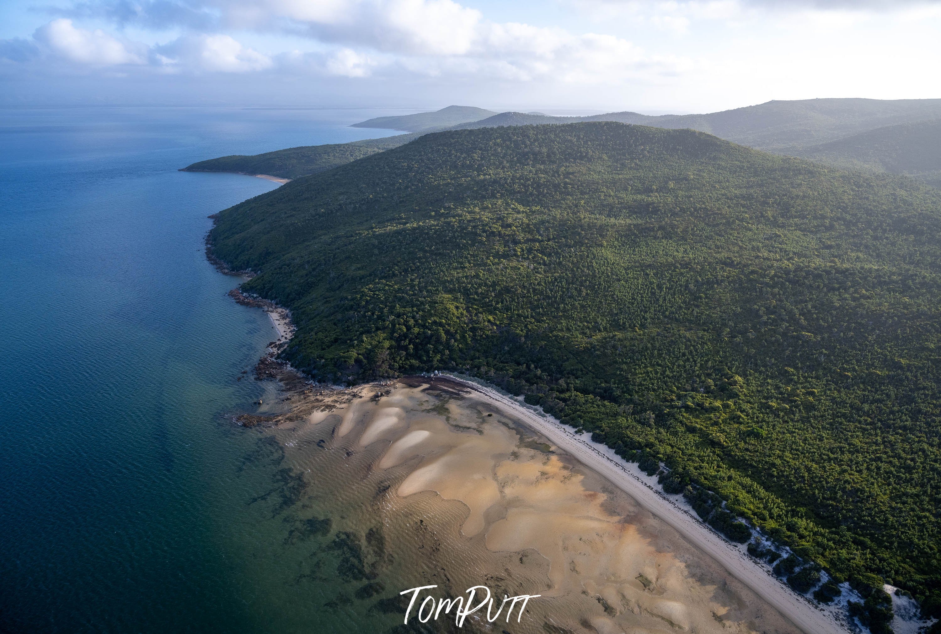 Chinamans Long Beach from above, Wilson's Promontory