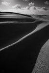 A close-up view of a dense wavy desert with black shadows of the sand waves, Deep Shadows, Eyre Peninsula