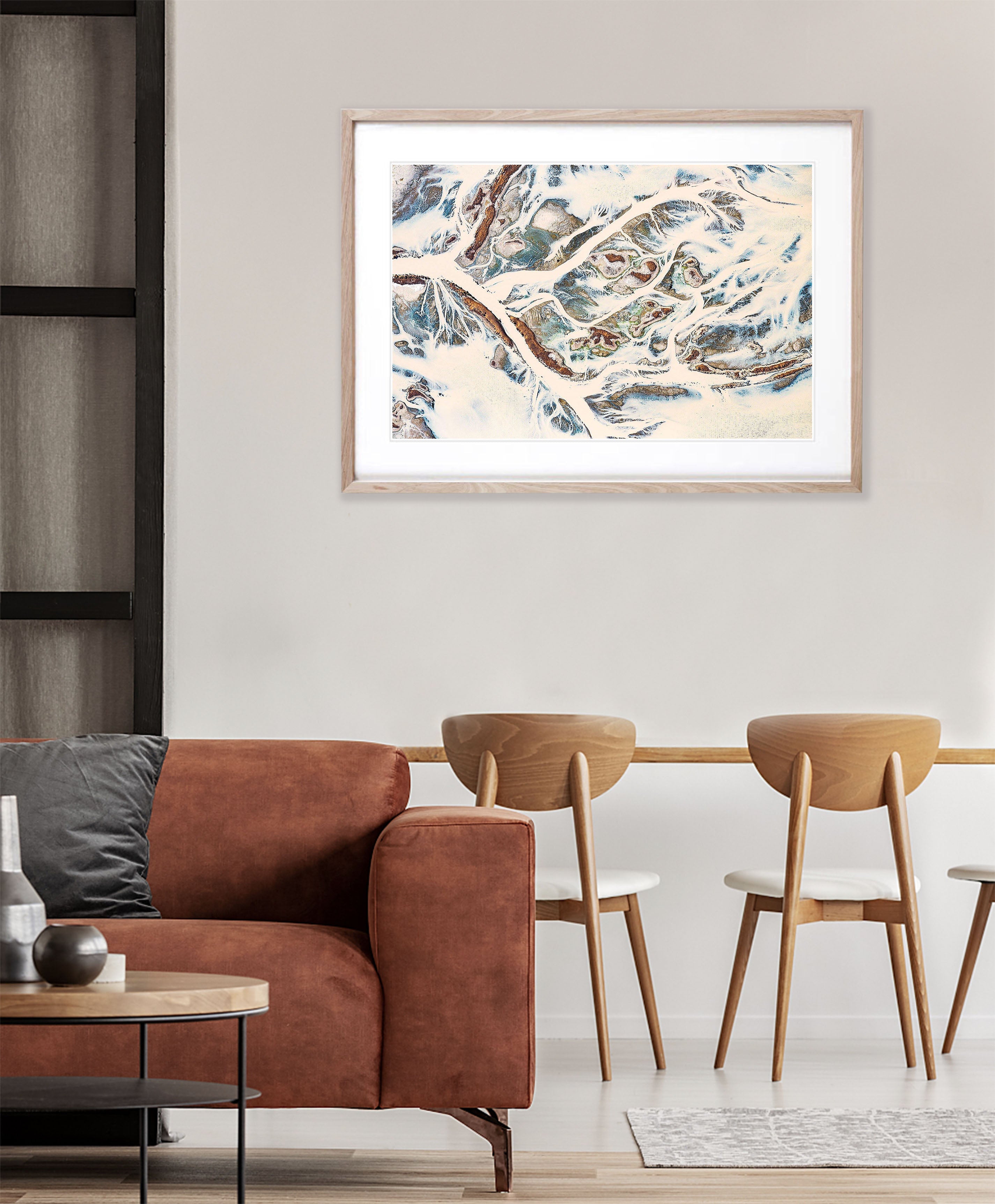 ARTWORK INSTOCK -  Desert Rains - Available 150 x 120cms Raw Oak Framed Print in the gallery TODAY!