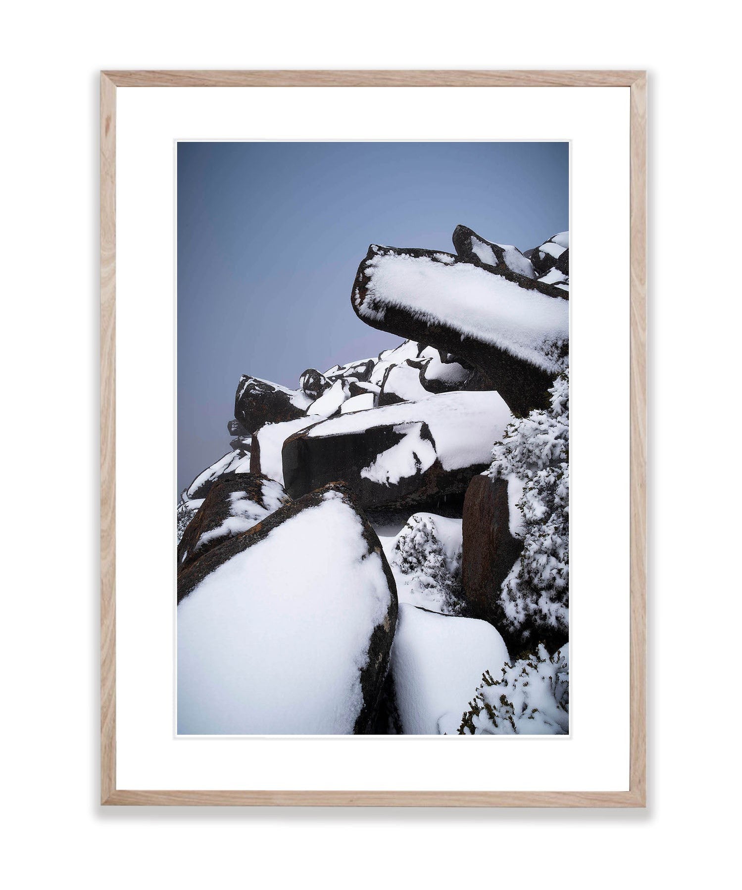 Dolomite Pillars in snow, Mount Wellington, Tasmania