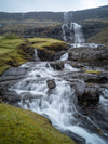 Cascading waterfall, Faroe Islands