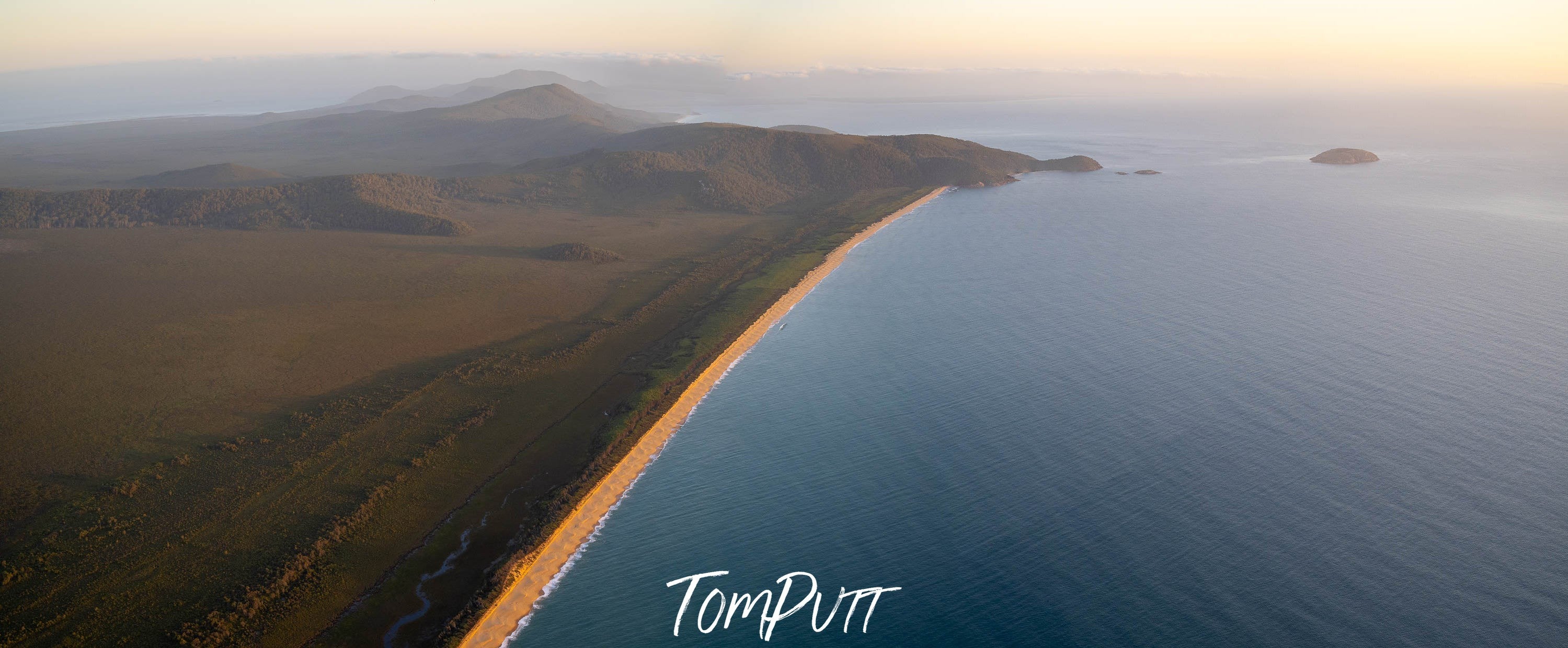 Five Mile Beach from above, Wilson's Promontory