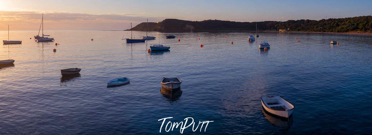 A sea with many floating boats, Flinders Boats - Mornington Peninsula VIC