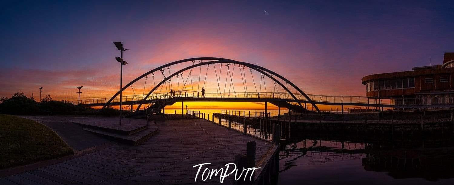 A bridge with a rounded ceil on it, and a sunset view, Frankston Foreshore - Mornington Peninsula VIC 