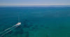 Aerial view of an ocean with only one ship, Freedom - Mornington Peninsula VIC
