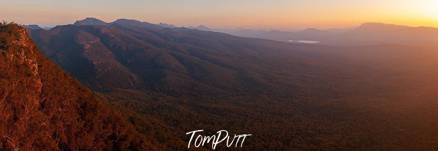 Giant mountains series with a low effect sunset, Grampians Warmth - The Grampians, VIC