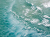 Aerial view of a sea with heavy bubbling waves, Gunnamatta Surfers - Mornington Peninsula VIC