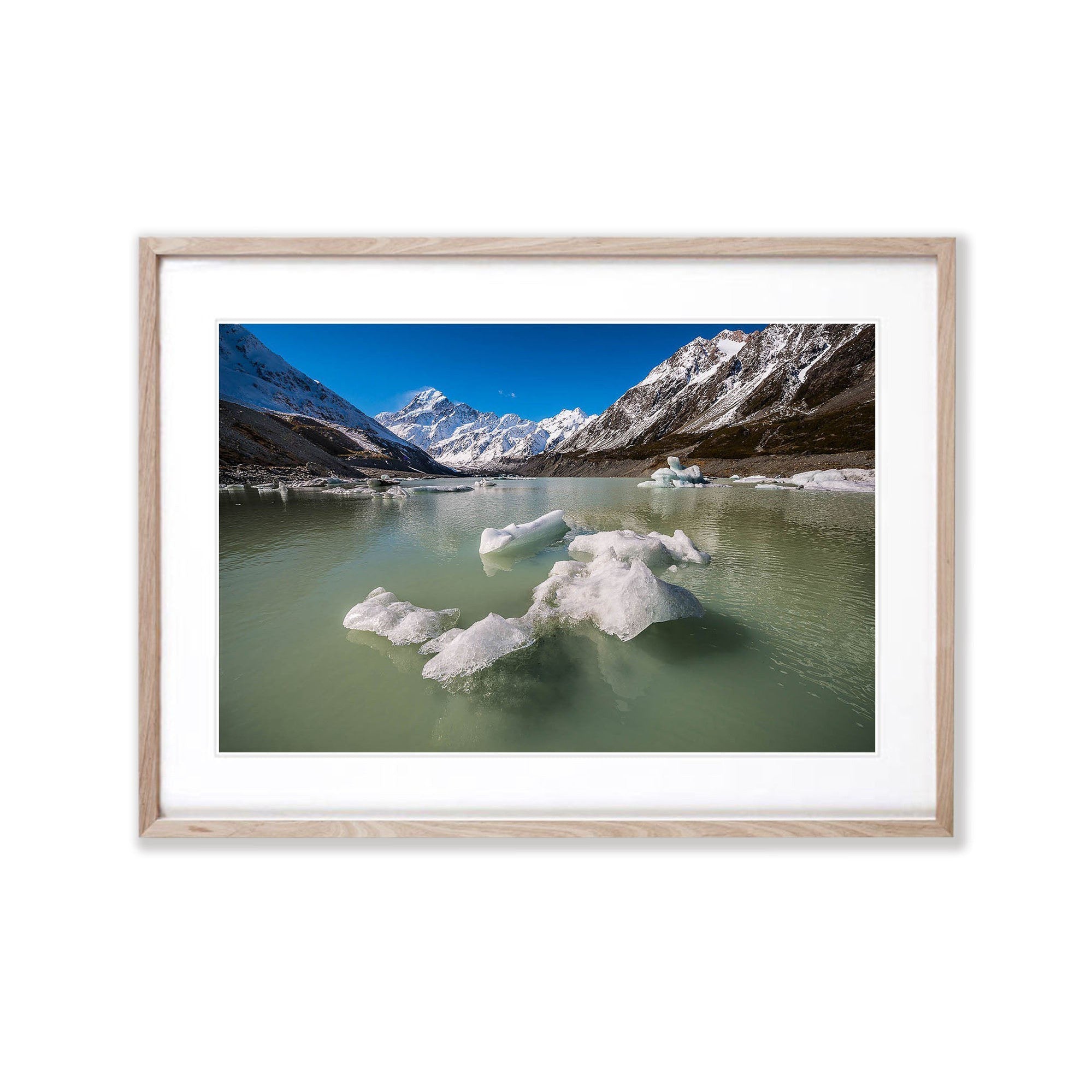 Icebergs, Hooker Lake, Mount Cook, New Zealand