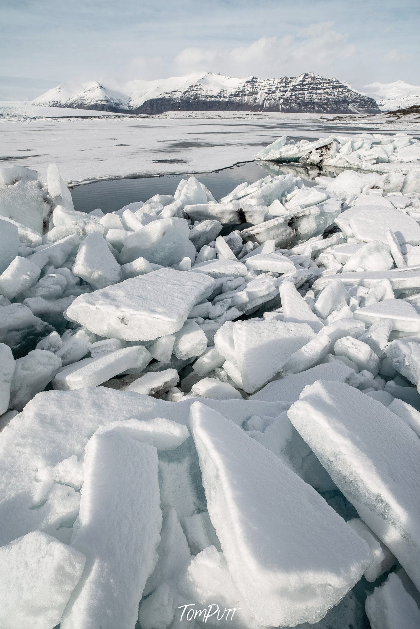 Broken ice shaped like big ice stones, Iceland No.18