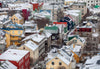 Beautiful sequence of similar houses with different colors, Iceland #27
