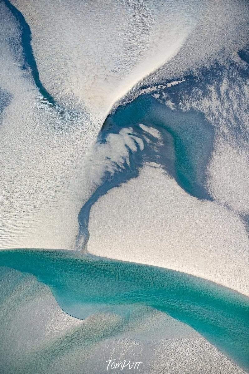 A giant jelly-fish artwork on a snow ground, Jellyfish Landscape Art