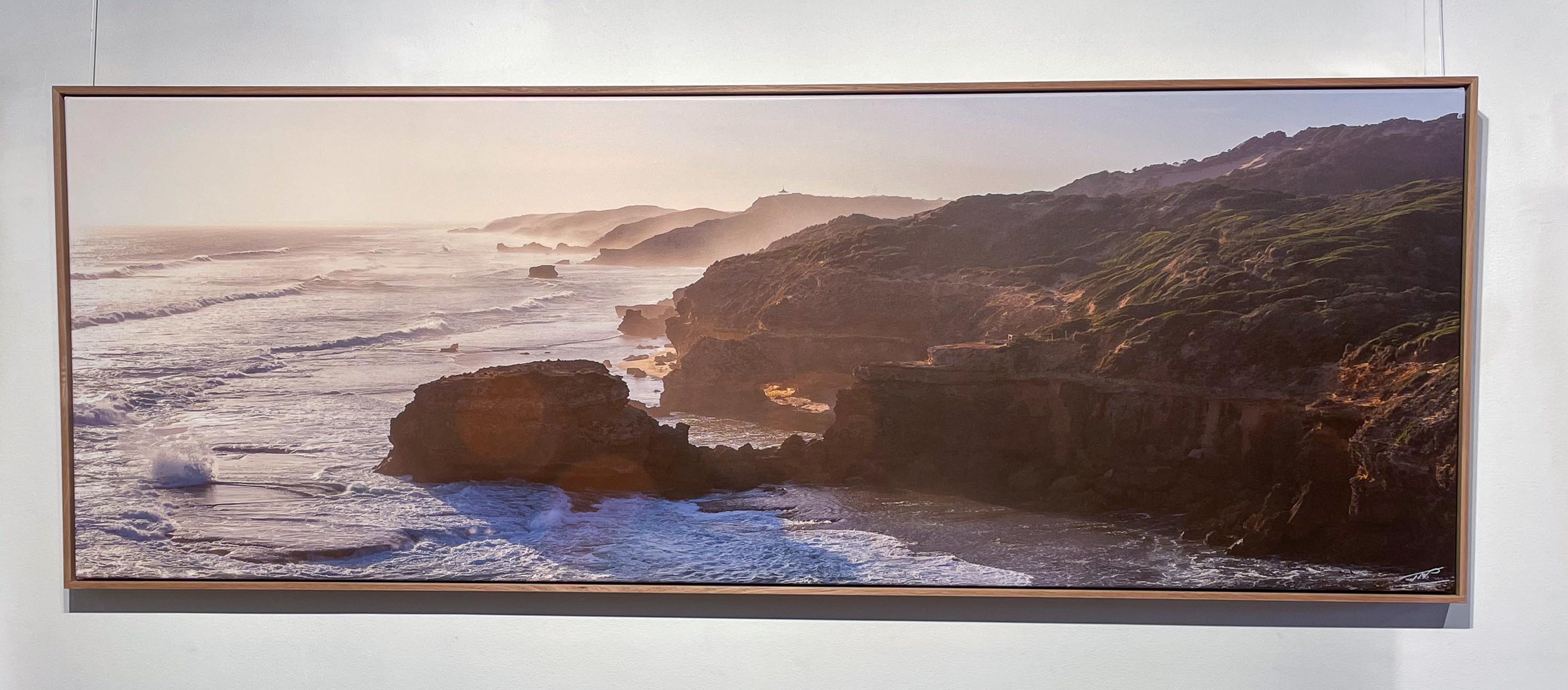 ARTWORK INSTOCK -  Jubilee Point Sorrento - 200 x 66cms Canvas Framed Print Raw Oak AVAILABLE TODAY