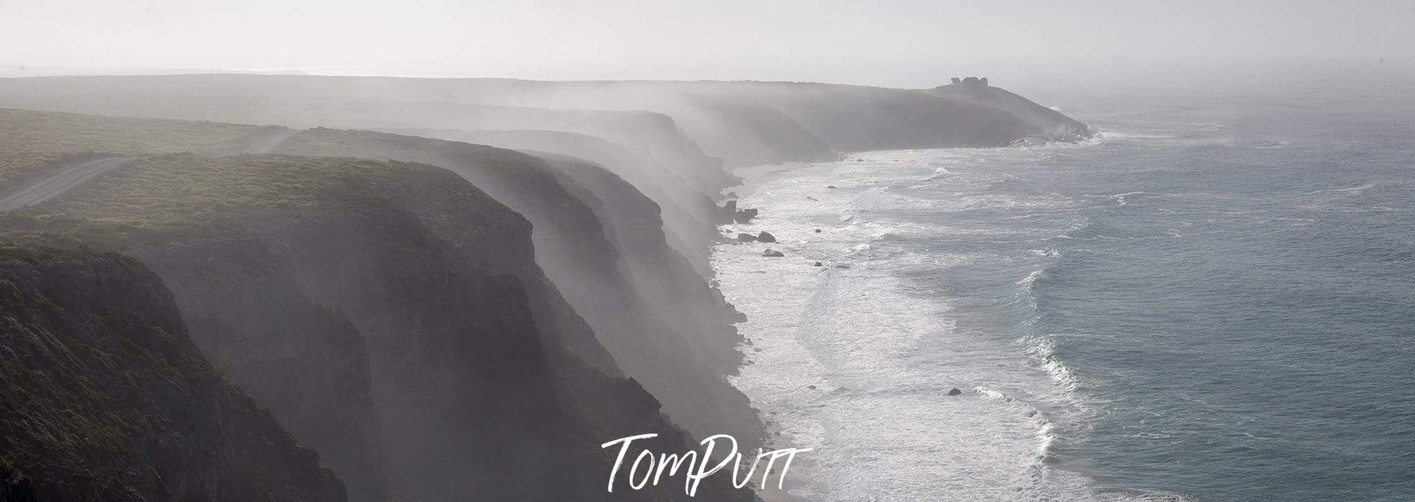 A long cold waterfall in an ocean, Kangaroo Coastline - Kangaroo Island SA