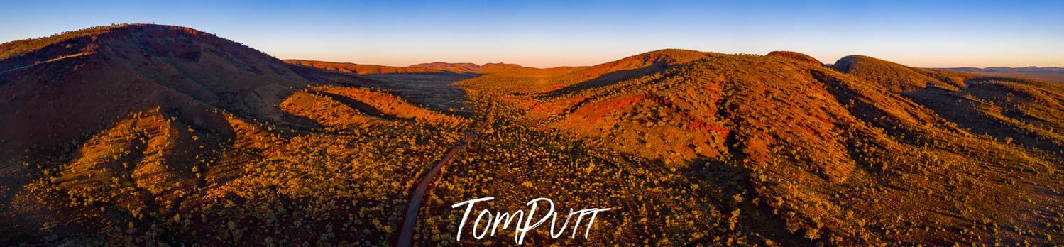 Karijini Mountain Range from above, Western Australia