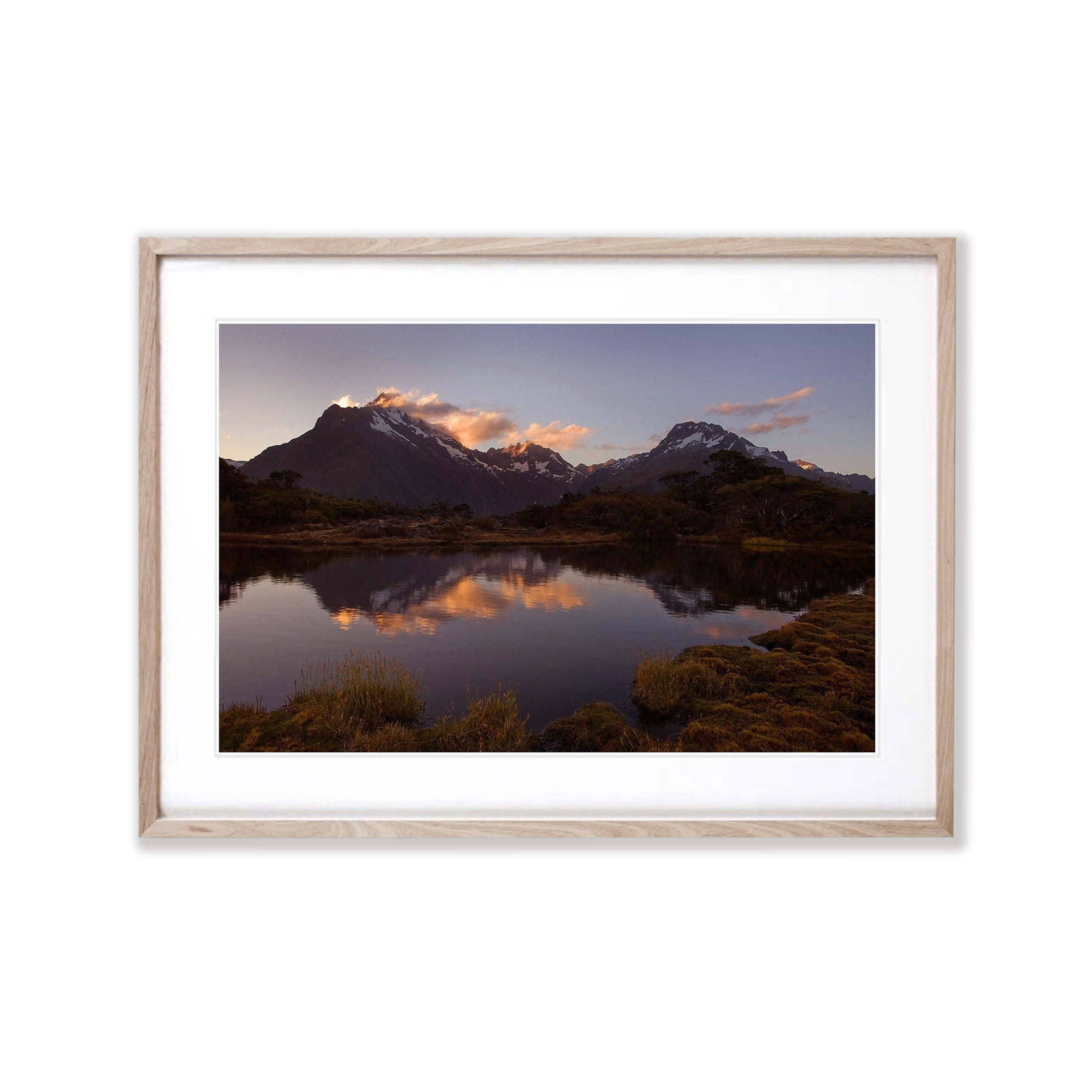 Key Summit reflection at sunset, Routeburn Track - New Zealand