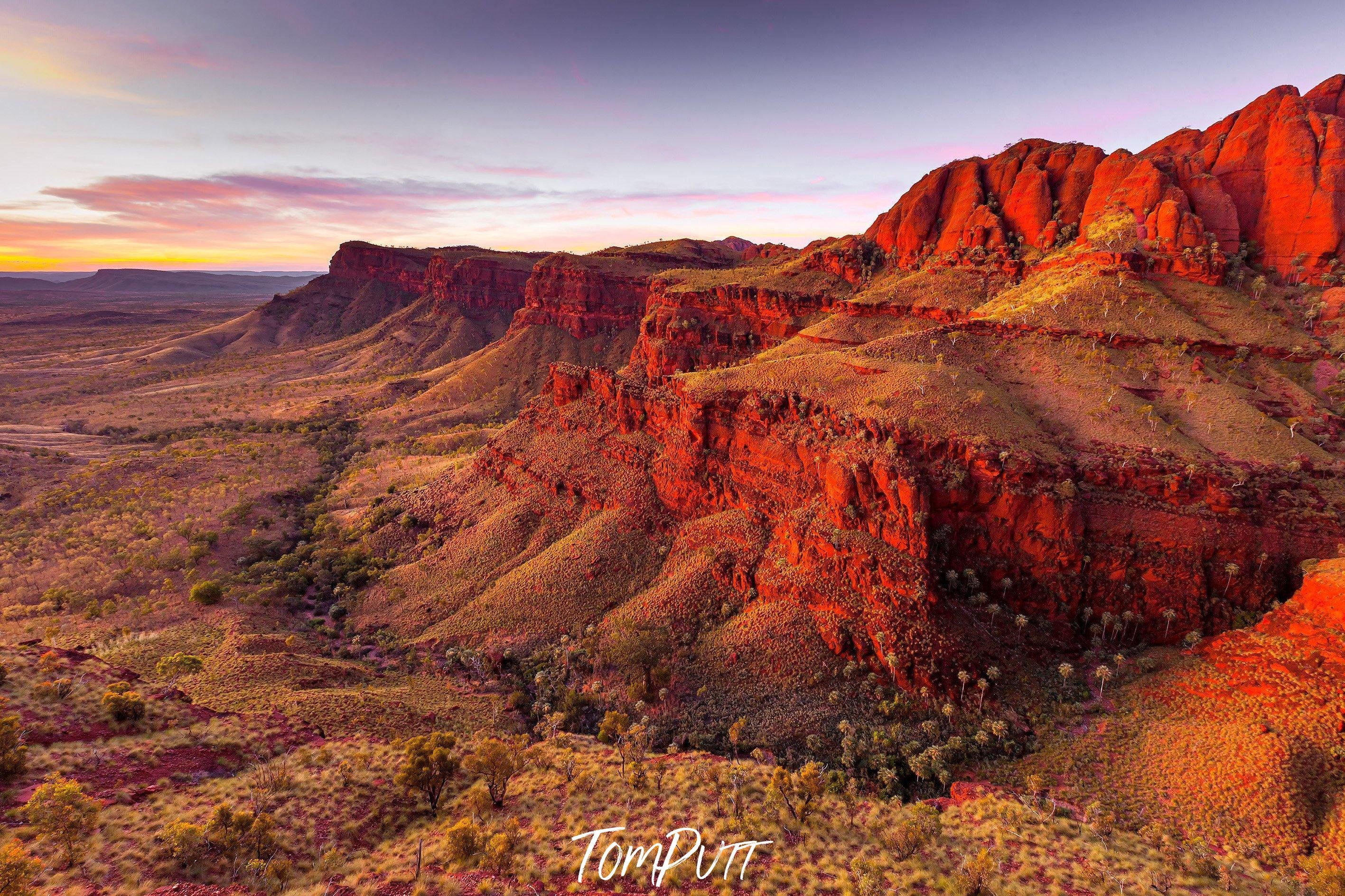 A large shiny sequence of mountain walls, Kimberley Escarpment - The Kimberley WA