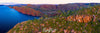 Giant mountain walls with a lot of greenery, connecting with a sea corner, Lake Argyle #17 - The Kimberley