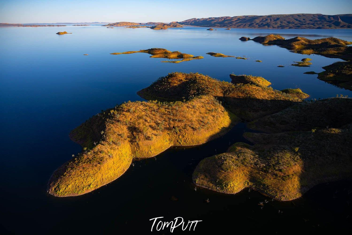 Giant mountains in an ocean, Lake Argyle # - The Kimberley