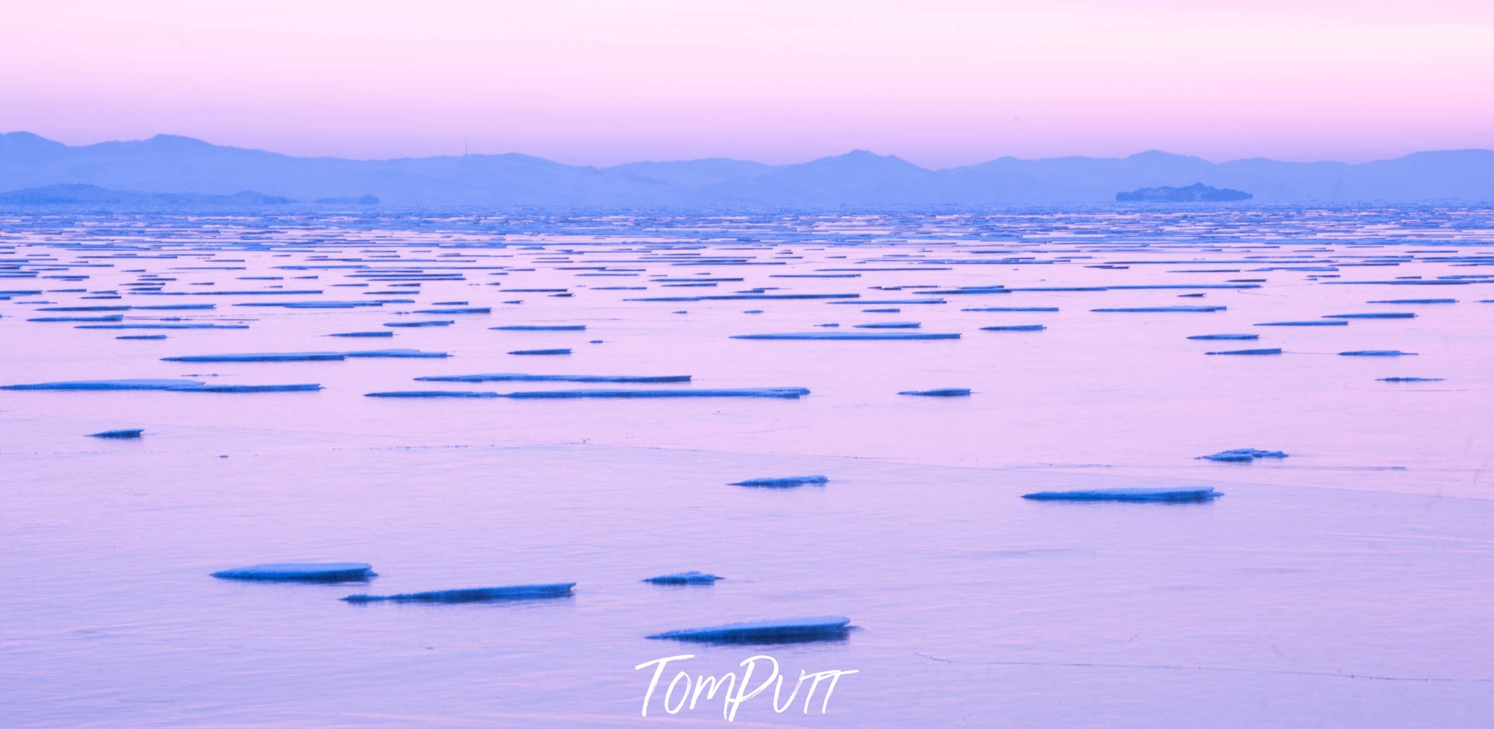 A lake with countless numbers of ice ceilings, Lake Baikal #15, Siberia, Russia