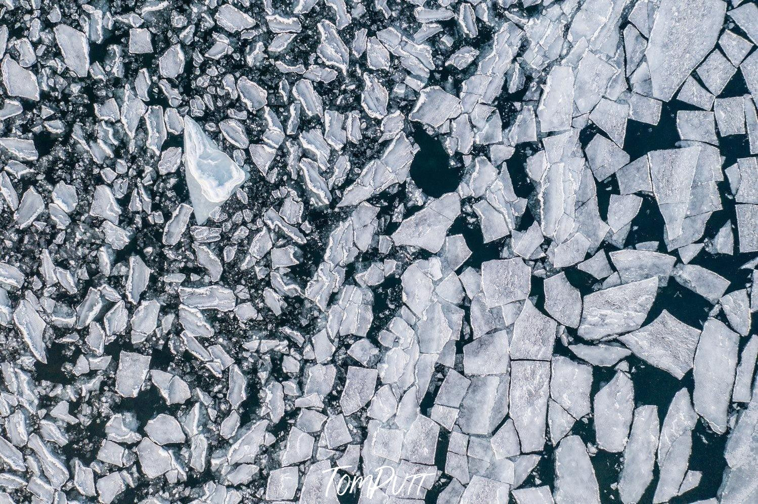 A lot cracked pieces of crystalline snow, Lake Baikal #3