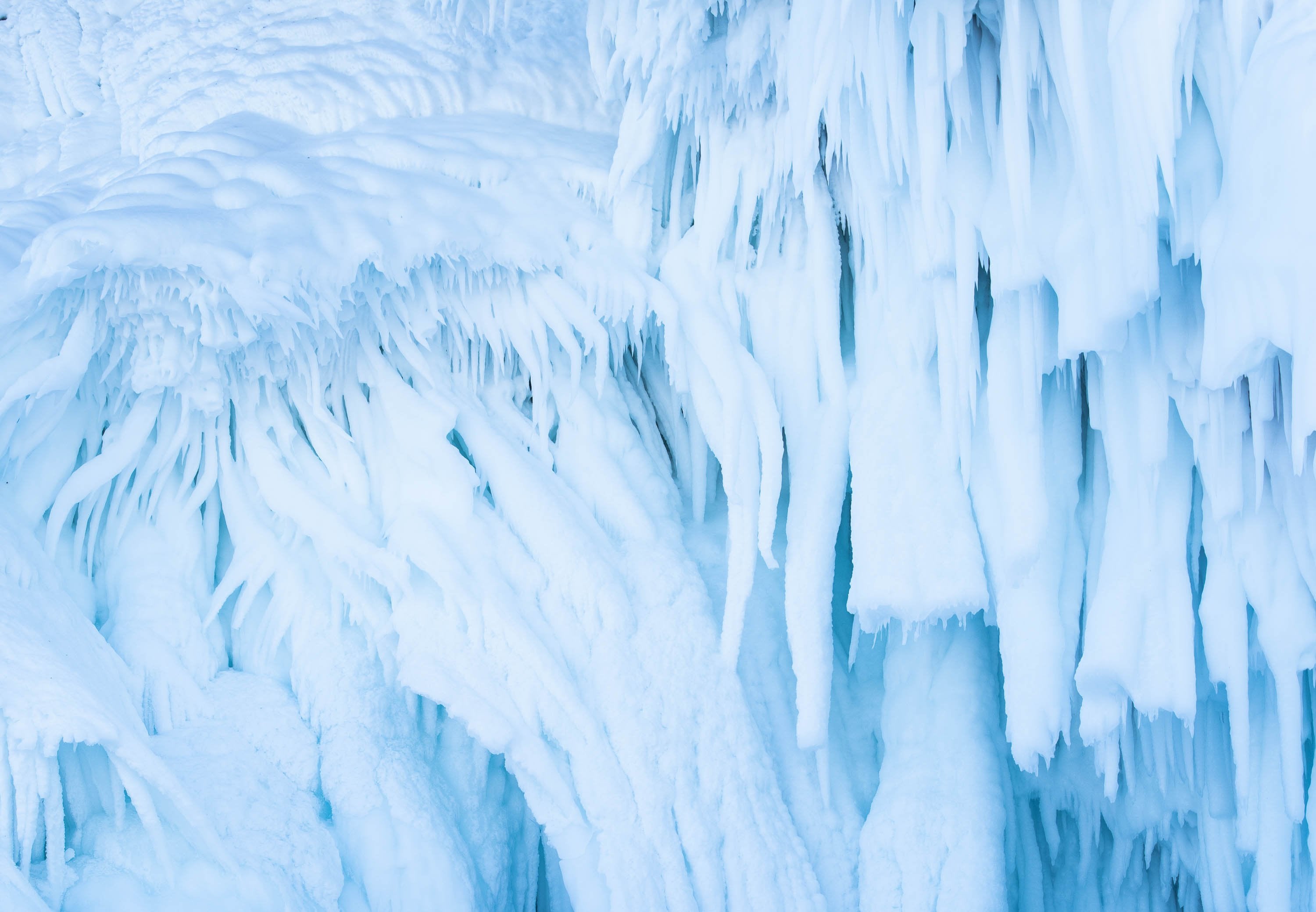 Ice-blue colored frozen surface, Lake Baikal #5, Siberia, Russia