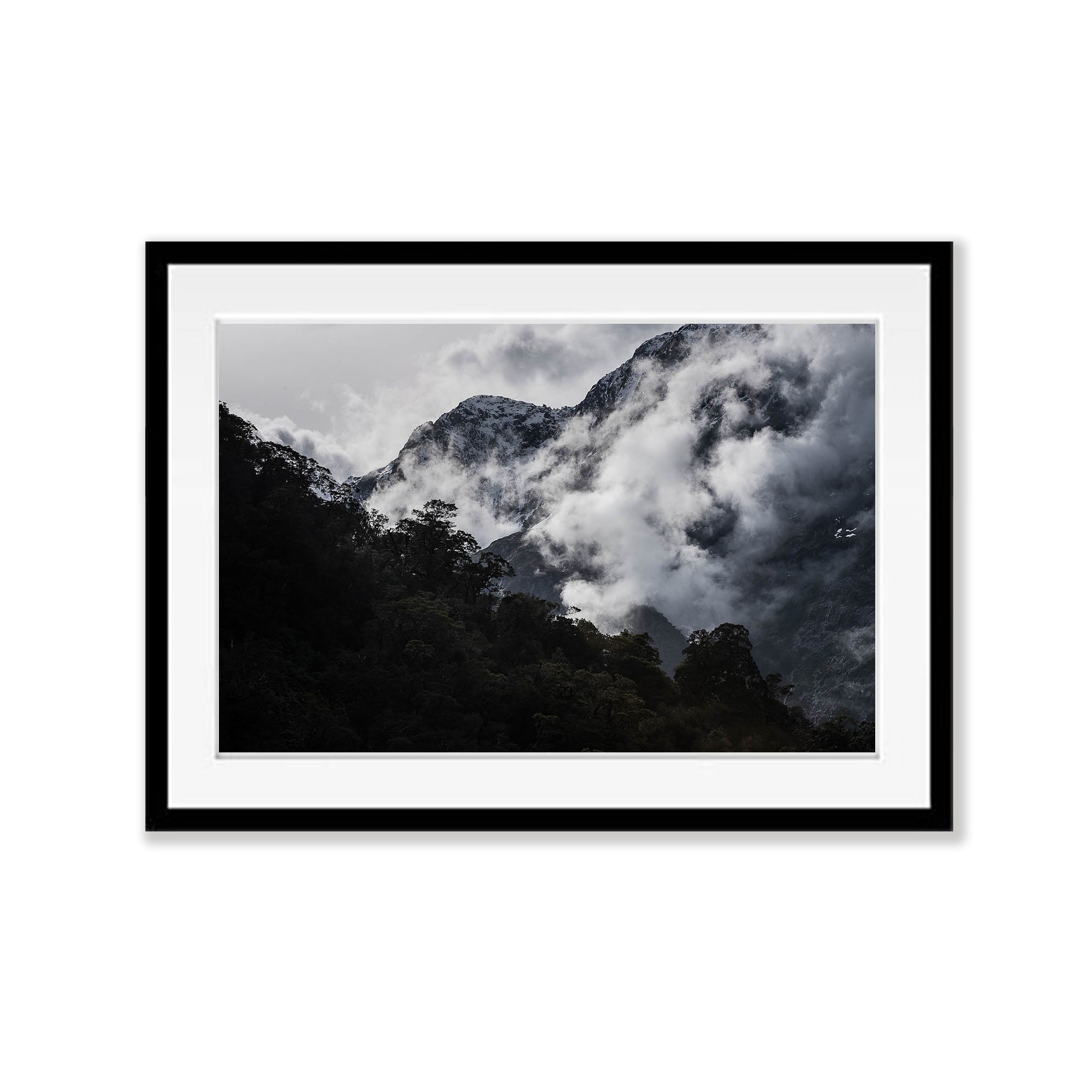 Low Clouds amongst the mountains, Hollyford Valley, South Island, New Zealand